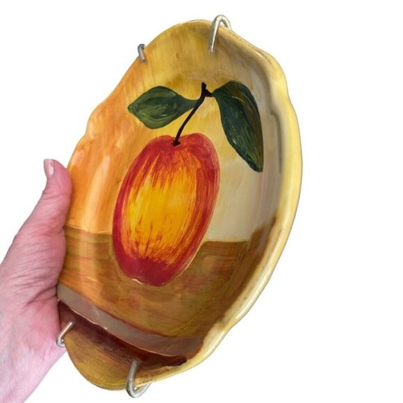 Vietri Made in Italy 7.75” Apple Decor Display Dish - Picture 6 of 8